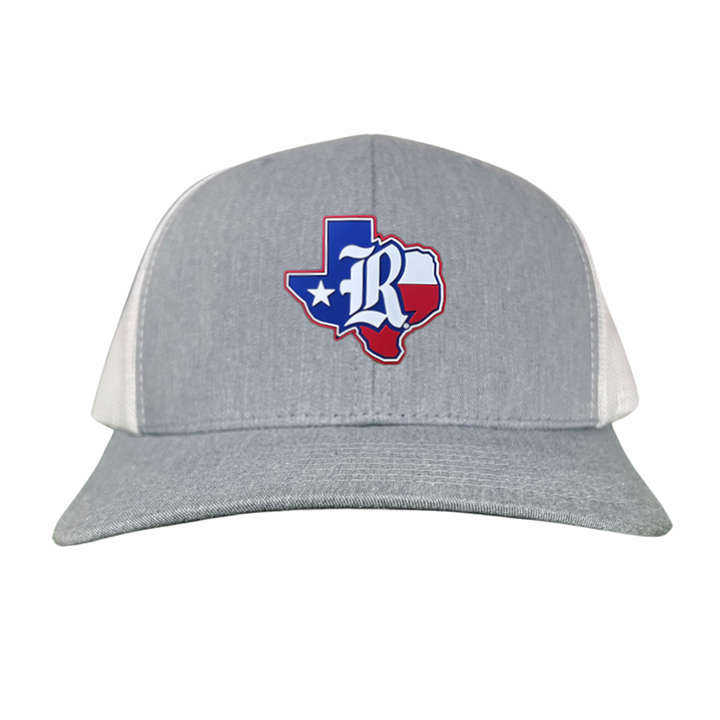 Rice University Old R State of Texas with Flag  Rubber Patch / Hats / 251 / Rice056 / MM