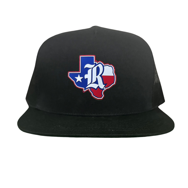 Rice University Old R State of Texas with Flag  Rubber Patch / Hats / 251 / Rice056 / MM