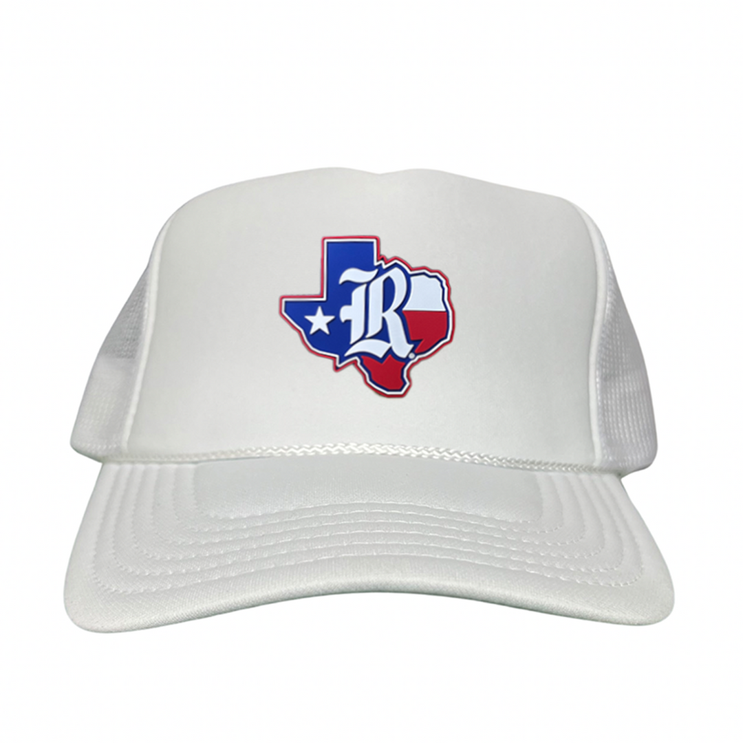 Rice University Old R State of Texas with Flag  Rubber Patch / Hats / 251 / Rice056 / MM