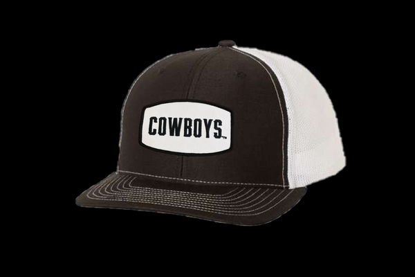 Oklahoma State / Osu Cowboys Rectangle Square / Curved Bill Mesh Snapback / 136 / OKSTATE004 Black and White