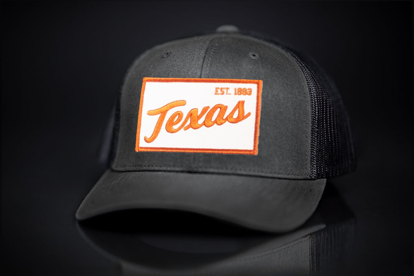 Charcoal Vintage Texas Patch Trucker Hat