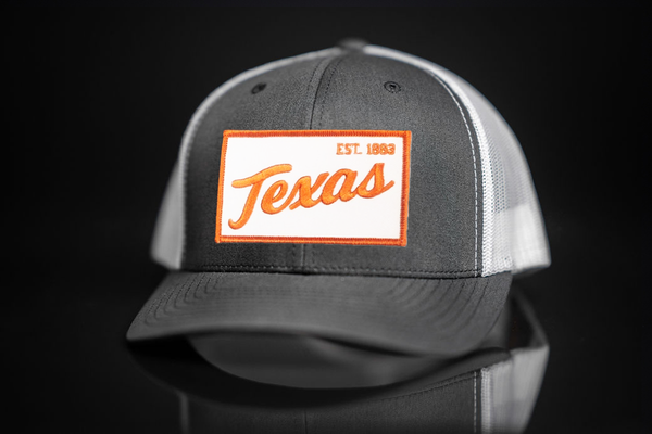 Charcoal Vintage Texas Patch Trucker Hat